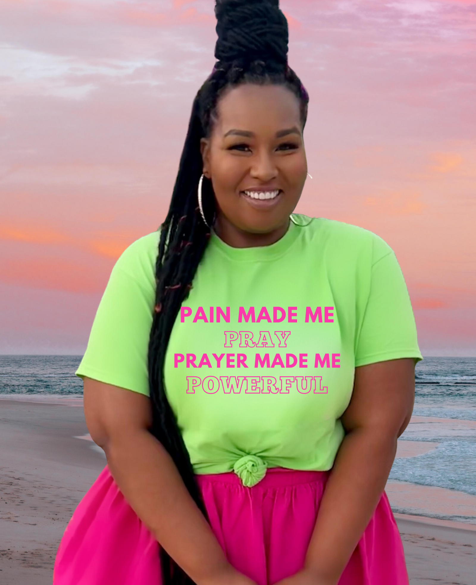 Prayer is Powerful Summer Green Tee